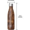 imageSwell Stainless Steel Water Bottle with Sports 17oz Geode Rose Triple Layered Vacuum Insulated Containers Keeps Drinks Cold for 36 Hours and Hot for 10 BPA Free Perfect for On the GoTeakwood