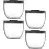 imageSwell Tritan Prep Bowl Set of 4 10oz Makes Meal Prep Easy And Convenient Leakproof Lids Microwavable and Dishwasher Safe BPA FreeClear