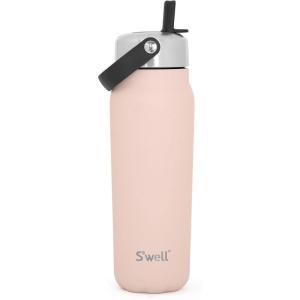 imageSwell Recycled Stainless Steel Explorer with Flip Straw Lid and Handle 40oz Green Jasper Triple Layered Vacuum Insulated Containers Keeps Drinks Cold for 54 Hours and Hot for 12Himalayan Salt