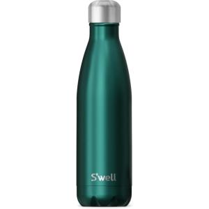 imageSwell Stainless Steel Water Bottle 17 Fl ounces Himalayan Salt TripleLayered VacuumInsulated Containers Keeps Drinks Cold for 36 Hours and Hot for 18 BPAFree Perfect for On the GoGreen Sapphire