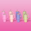 imageSwell Recycled Stainless Steel Tumbler XL with Straw and Handle 30oz Hydrangea Pink Triple Layered Vacuum Insulated Containers Keeps Drinks Cold for 36 hours and Hot for 9Hydrangea Pink