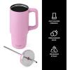 imageSwell Recycled Stainless Steel Tumbler XL with Straw and Handle 30oz Hydrangea Pink Triple Layered Vacuum Insulated Containers Keeps Drinks Cold for 36 hours and Hot for 9Hydrangea Pink