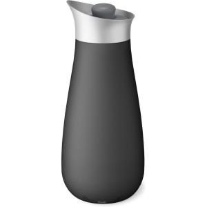 imageSwell Stainless Steel Carafe with Silicone Lid 15L Teakwood Triple Layered Vacuum Insulated Container Keeps Drinks Colder for Longer BPA Free BarwareBlack
