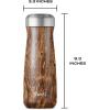 imageSwell Stainless Steel Traveler 20oz Azurite Triple Layered Vacuum Insulated Containers Keeps Drinks Cold for 36 Hours and Hot for 15 BPA Free Easy Carrying On the GoTeakwood