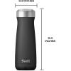 imageSwell Stainless Steel Traveler 20oz Azurite Triple Layered Vacuum Insulated Containers Keeps Drinks Cold for 36 Hours and Hot for 15 BPA Free Easy Carrying On the GoOnyx