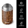 imageSwell Stainless Steel Drink Chiller Fits 12oz Cans and Bottles Teakwood Triple Layered Vacuum Insulated Container Keeps Drinks Cold for Up To 6 Hours BPA Free12 oz