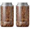 imageSwell Stainless Steel Drink Chiller Fits 12oz Cans and Bottles Teakwood Triple Layered Vacuum Insulated Container Keeps Drinks Cold for Up To 6 Hours BPA Free12 oz Pack of 2