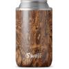 imageSwell Stainless Steel Drink Chiller Fits 12oz Cans and Bottles Teakwood Triple Layered Vacuum Insulated Container Keeps Drinks Cold for Up To 6 Hours BPA Free12 oz