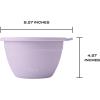 imageSwell Stainless Steel Salad Bowl Kit 64oz Desert Sky Comes with 2oz Mini Canister and Removable Tray for Organization Leakproof Easy to Clean Dishwasher SafeLilac