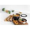 imageSwell Stainless Steel Salad Bowl Kit 64oz Desert Sky Comes with 2oz Mini Canister and Removable Tray for Organization Leakproof Easy to Clean Dishwasher SafeOnyx