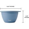 imageSwell Stainless Steel Salad Bowl Kit 64oz Desert Sky Comes with 2oz Mini Canister and Removable Tray for Organization Leakproof Easy to Clean Dishwasher SafeDesert Sky