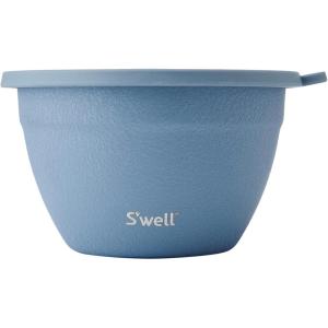 imageSwell Stainless Steel Salad Bowl Kit 64oz Desert Sky Comes with 2oz Mini Canister and Removable Tray for Organization Leakproof Easy to Clean Dishwasher SafeDesert Sky