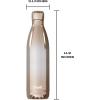 imageSwell Stainless Steel Water Bottle 25oz Yellow Gold Ombre Triple Layered Vacuum Insulated Containers Keeps Drinks Cold for 48 Hours and Hot for 24 BPA Free Perfect for On the GoRose Gold Ombre