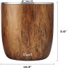 imageSwell Stainless Steel Ice Bucket XL 100oz Teakwood Includes Lid And Scoop Triple Layered Vacuum Insulated Container Keeps Ice Colder for Longer BPA Free BarwareTeakwood