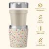 imageSwell Stainless Steel Ice Cream Chiller 16oz Sweet Sprinkle Triple Layered Vacuum Insulated Container Keeps Ice Cream Frozen For Up To Four Hours BPA FreeSweet Sprinkle