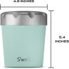 imageSwell Stainless Steel Ice Cream Chiller 16oz Sweet Sprinkle Triple Layered Vacuum Insulated Container Keeps Ice Cream Frozen For Up To Four Hours BPA FreeMint