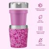 imageSwell Stainless Steel Ice Cream Chiller 16oz Sweet Sprinkle Triple Layered Vacuum Insulated Container Keeps Ice Cream Frozen For Up To Four Hours BPA FreeStrawberry Swirl