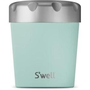 imageSwell Stainless Steel Ice Cream Chiller 16oz Sweet Sprinkle Triple Layered Vacuum Insulated Container Keeps Ice Cream Frozen For Up To Four Hours BPA FreeMint