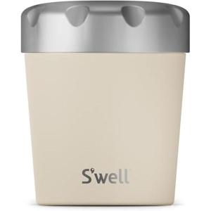 imageSwell Stainless Steel Ice Cream Chiller 16oz Sweet Sprinkle Triple Layered Vacuum Insulated Container Keeps Ice Cream Frozen For Up To Four Hours BPA FreeVanilla