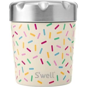 imageSwell Stainless Steel Ice Cream Chiller 16oz Sweet Sprinkle Triple Layered Vacuum Insulated Container Keeps Ice Cream Frozen For Up To Four Hours BPA FreeSweet Sprinkle