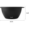imageSwell Stainless Steel Salad Bowl Kit XL 184oz Onyx Includes 5oz Canister For Dressing Serving Utensils and Removable Tray Leakproof Easy to Clean Dishwasher and Refrigerator SafeOnyx