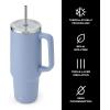 imageSwell Recycled Stainless Steel Tumbler XL with Straw and Handle 40oz Moonstone Triple Layered Vacuum Insulated Container Keeps Drinks Cold 50 hours and Hot for 10 BPA FreeHydrangea Blue