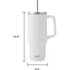 imageSwell Recycled Stainless Steel Tumbler XL with Straw and Handle 40oz Moonstone Triple Layered Vacuum Insulated Container Keeps Drinks Cold 50 hours and Hot for 10 BPA FreeMoonstone