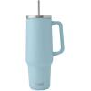imageSwell Recycled Stainless Steel Tumbler XL with Straw and Handle 40oz Moonstone Triple Layered Vacuum Insulated Container Keeps Drinks Cold 50 hours and Hot for 10 BPA FreePowder Blue