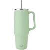 imageSwell Recycled Stainless Steel Tumbler XL with Straw and Handle 40oz Moonstone Triple Layered Vacuum Insulated Container Keeps Drinks Cold 50 hours and Hot for 10 BPA FreePistachio