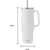 imageSwell Recycled Stainless Steel Tumbler XL with Straw and Handle 40oz Moonstone Triple Layered Vacuum Insulated Container Keeps Drinks Cold 50 hours and Hot for 10 BPA FreeMoonstone
