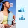 imageSwell Recycled Stainless Steel Tumbler XL with Straw and Handle 40oz Moonstone Triple Layered Vacuum Insulated Container Keeps Drinks Cold 50 hours and Hot for 10 BPA FreePowder Blue