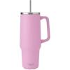 imageSwell Recycled Stainless Steel Tumbler XL with Straw and Handle 40oz Moonstone Triple Layered Vacuum Insulated Container Keeps Drinks Cold 50 hours and Hot for 10 BPA FreeHydrangea Pink