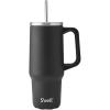 imageSwell Recycled Stainless Steel Tumbler XL with Straw and Handle 40oz Moonstone Triple Layered Vacuum Insulated Container Keeps Drinks Cold 50 hours and Hot for 10 BPA FreeOnyx