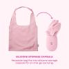 imageSwell Droplet Tote Azurite Reusable And Packable Tote Bag Lightweight And Packs Into Silicone Capsule For Storage Ideal For Grocery Store Travel Shopping And More One SizePink Topaz Glitter