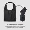 imageSwell Droplet Tote Azurite Reusable And Packable Tote Bag Lightweight And Packs Into Silicone Capsule For Storage Ideal For Grocery Store Travel Shopping And More One SizeOnyx Speckle