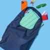 imageSwell Droplet Tote Azurite Reusable And Packable Tote Bag Lightweight And Packs Into Silicone Capsule For Storage Ideal For Grocery Store Travel Shopping And More One SizeAzurite
