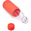 imageSwell Glass Original Water Bottle 18oz Radiant Coral Break Resistant Glass With Protective Silicone Sleeve BPA Free Zero Plastic LeakproofRadiant Coral