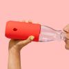 imageSwell Glass Original Water Bottle 18oz Radiant Coral Break Resistant Glass With Protective Silicone Sleeve BPA Free Zero Plastic LeakproofRadiant Coral