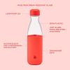 imageSwell Glass Original Water Bottle 18oz Radiant Coral Break Resistant Glass With Protective Silicone Sleeve BPA Free Zero Plastic LeakproofRadiant Coral