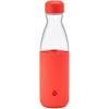 imageSwell Glass Original Water Bottle 18oz Radiant Coral Break Resistant Glass With Protective Silicone Sleeve BPA Free Zero Plastic LeakproofRadiant Coral