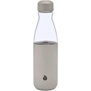 imageSwell Glass Original Water Bottle 18oz Radiant Coral Break Resistant Glass With Protective Silicone Sleeve BPA Free Zero Plastic LeakproofLunar Grey