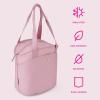 imageSwell Insulated Lunch Tote 10L Dusty Pink Leakproof Lining With Waterproof Zip Closure Multiple Pockets For Packing Inner Strap Holds Water Bottle Fits Swell Salad Bowl Kit Or Bento BoxDusty Pink