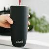 imageSwell Stainless Steel Tumbler with Straw and SlideOpen Lid 24oz Steffi Lynn x Swell Triple Layered Vacuum Insulated Containers Keeps Drinks Cold for 18 Hours and Hot for 5 BPA FreeOnyx