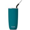 imageSwell Stainless Steel Tumbler with Straw and SlideOpen Lid 24oz Steffi Lynn x Swell Triple Layered Vacuum Insulated Containers Keeps Drinks Cold for 18 Hours and Hot for 5 BPA FreePeacock Blue