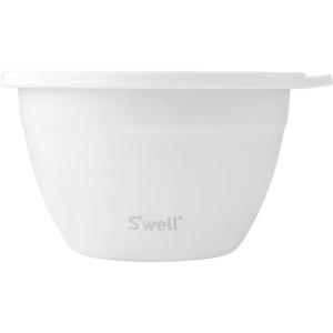 imageSwell Stainless Steel Salad Bowl Kit 64oz Moonstone Comes with 2oz Mini Canister and Removable Tray for Organization Leakproof Easy to Clean Dishwasher Safe