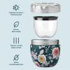 imageSwell Eats Stainless Steel Food Bowls 215oz Midnight Botanical TripleLayered VacuumInsulated Containers Keeps Food Cold for 11 Hours and Hot for 7 hours Condensation Free BPA Free LeakproofMidnight Botanical