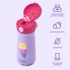 imageSwell Stainless Steel Kids Pop Top Traveler 14oz Over The Moon Triple Layered Vacuum Insulated Container Keeps Drinks Cold for 24 Hours Leakproof BPA Free Easy Carrying On The GoHappy Scoops