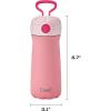 imageSwell Stainless Steel Kids Pop Top Traveler 14oz Over The Moon Triple Layered Vacuum Insulated Container Keeps Drinks Cold for 24 Hours Leakproof BPA Free Easy Carrying On The GoPink Taffy