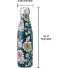 imageSwell Stainless Steel Water Bottle 17oz Midnight Botanical Triple Layered Vacuum Insulated Containers Keeps Drinks Cold for 36 Hours and Hot for 18 BPA Free Perfect for On the Go