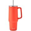 imageSwell Recycled Stainless Steel Tumbler XL with Straw and Handle 40oz Midnight Botanical Triple Layered Vacuum Insulated Container Keeps Drinks Cold 50 hours and Hot for 10 BPA FreeRadiant Coral